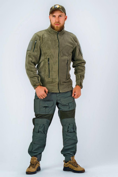Военная тактическая кофта флисовая ВСУ Soldier цвет олива 46 размер