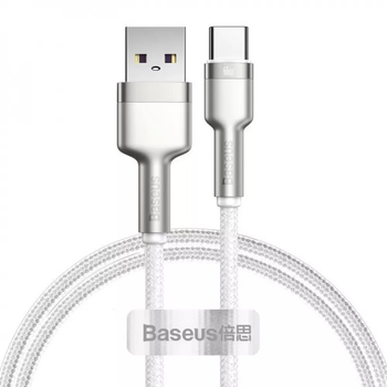 Кабель Baseus CAKF000102 Cafule Metal Data Type-C 66W 100см white