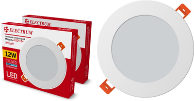 Светильник потолочный ELECTRUM LED LEO 12W 4000K (B-LD-0739-2) 2 шт