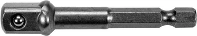 Держатель-адаптер для головок квадрат 3/8", 65 мм, хвостовик HEX 1/4" YATO (YT-04626)