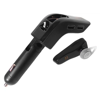 Трансмиттер автомобильный FM MOD. V9 BT + earphone bluetooth гарнитура