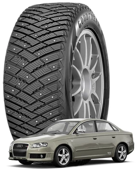GoodYear UltraGrip Ice Arctic 215/55 R16 97T XL шип - Шины Audi A4 (B6, B7) 2002 - 2007