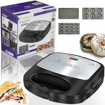 Мультимейкер 3в1 Lexical LSM-2532 800W змінні пластини гриль