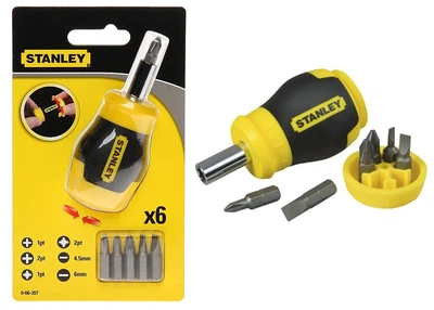 Отвертка под Биты с 6 насадками STANLEY (0-66-357)