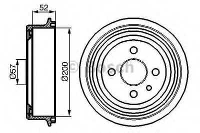 Барабан тормозной DAEWOO ESPERO LANOS NUBIRA задн. (пр-во Bosch) 0 986 477 018 Bosch (0986477018)