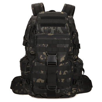 Рюкзак тактический военный штурмовой Protector plus S459 50л с системой Molle black camouflage