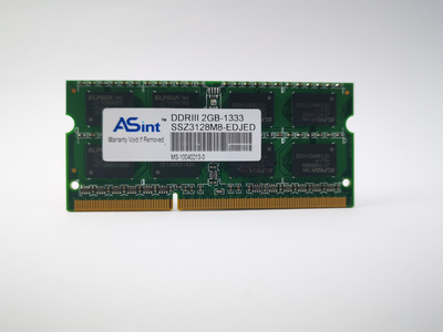 Оперативная память для ноутбука SODIMM ASint DDR3 2Gb 1333MHz PC3-10600S (SSZ3128M8-EDJED) 10125 Б/У