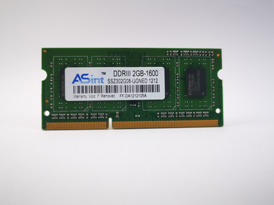 Оперативная память для ноутбука SODIMM ASint DDR3 2Gb 1600MHz PC3-12800S (SSZ302G08-GGNED) 10020 Б/У