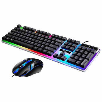 Компьютерная игровая клавиатура Gaming G21B с подсветкой и мышкой с USB интерфейсом