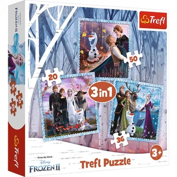 Пазлы Trefl Магические истории. Холодное сердце 3в1 (34853)