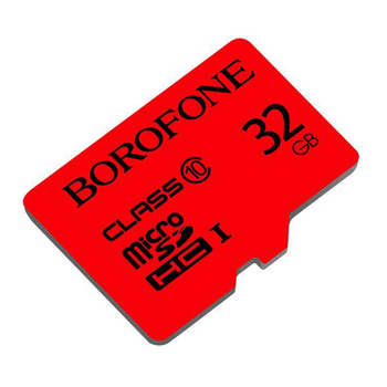 Карта Памяти Borofone MicroSDHC 32gb 10 Class качественная Красный