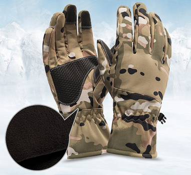 Тактичні зимові рукавички Outdoor Tactics Winter Soft розмір XL. Мультикам.