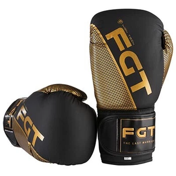 Боксерские перчатки спарринговые тренировочные FGT 12 oz черные FT-2560/12