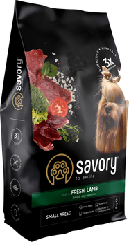 Сухой корм для собак малых пород Savory со свежим мясом ягненка 8 кг