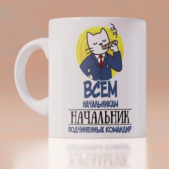 Оригинальная чашка на работу в офис начальнику шефу боссу коллеге подарок на день рождение (ART_179)