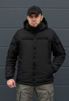 Куртка тактична зимова на блискавці з капюшоном XXL polk black