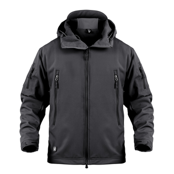 Тактична куртка / вітровка Pave Hawk Softshell black XXXL