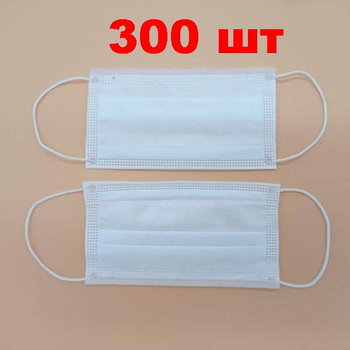 Маска легка літня медична Медстрім L біла 300шт (MS-L-WH-300)