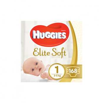 Подгузник Huggies Elite Soft Newborn 1 (3-5 кг) 168 шт (5029054234747/5029053549620)