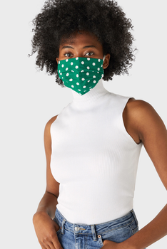 Жіноча зелена маска захисна Polka Dot Cotton Fac Accessorize OS 987113