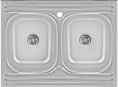 Кухонная мойка KRONER (KRP) Satin-6080Z D0.8T180
