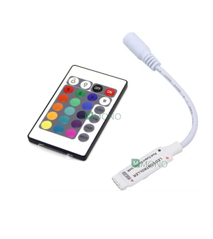 Пульт дистанційного керування для світлодіодної стрічки RGB MINI PROLUM інфрачервоний (IR 24 кнопки 6A)