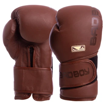 Перчатки боксерские кожаные на липучке BAD BOY LEGACY 12oz VL-6618-BR