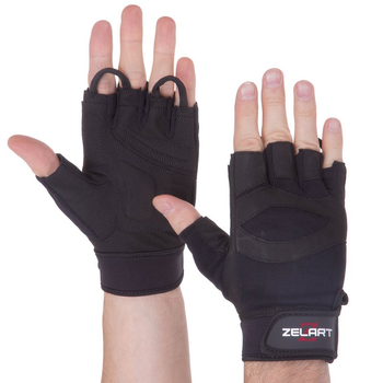 Рукавички тактичні без пальців, військові рукавички, рукавички багатоцільові розмір XL Чорні SB-161591