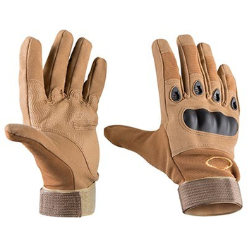 Тактические перчатки с закрытыми пальцами и усиленным протектором размер L хаки GLG2205