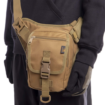 Тактическая сумка на бедро SILVER KNIGHT khaki TY-9001
