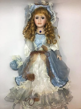 Кукла сувенирная, фарфоровая, коллекционная Лилия 50 см 1303-01A