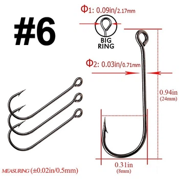Крючок FOX Jig LargeEye S-57 #6 черный (1шт)