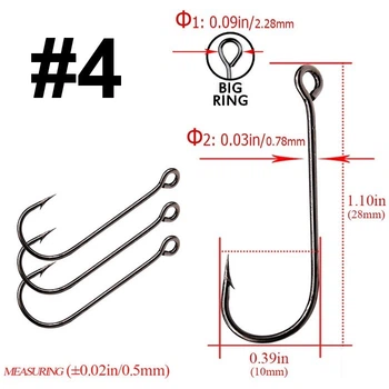 Крючок FOX Jig LargeEye S-57 #4 черный (1шт)