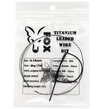 Титановый Поводок, 0.15mm 7lb 3kg 3m Fox Titanium Leader Wire DIY, комплект для изготовления