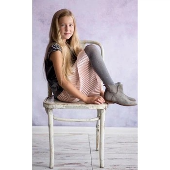 Колготи дитячі однотонні з бантиками та з ефектом 3D IDALIA 50 den KNITTEX р.152-158 (меланж)