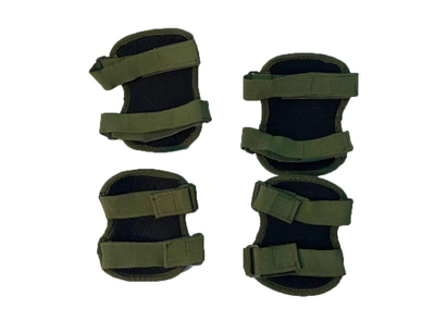 Тактический комплект наколенники и налокотники на резинках, AMZ Хаки 137-26724