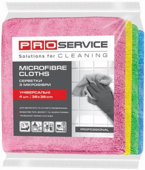 Салфетки PROservice из микрофибры Professional 4 шт Color Mix Pro-Service 18303600
