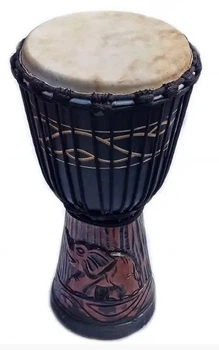 Барабан джембе резной дерево с кожей (50х27х27 см) ShamanShop 29415E