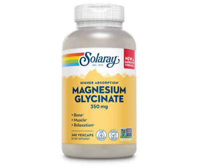 Магній гліцинат, Magnesium Glycinate, Solaray, 350 мг, 240 капсул(53253282)