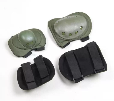 Комплект защиты тактической наколенники налокотники F002 Oxford green
