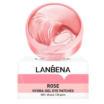 Гидрогелевые патчи в банке LANBENA 60 шт Rose для снятия отека