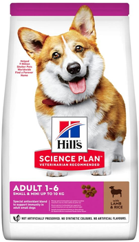Сухой корм для взрослых собак малых и миниатюрных пород Hill’s Science Plan Adult Small&Mini с ягненком и рисом 1,5 кг
