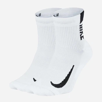 Набір чоловічих шкарпеток високих Nike Mltplier Ankle SX7556-100 42-46 2 пари (194275663036)