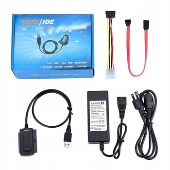 Переходник USB 2.0 - SATA, IDE, 2.5/3.5 и блок питания, комплект для подключения SATA, IDE устройств
