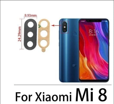 Стекло камеры для Xiaomi Mi 8 | Mi8 | M1803E1A, черное, High Copy
