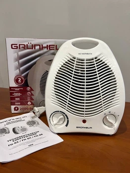 Тепловентилятор обогреватель электрический Grunhelm Электродуйка FH-03 2000Вт