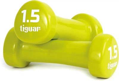 Вінілові гантелі Tiguar 1.5 кг пара Оливковий (TI-HW0015BOX)