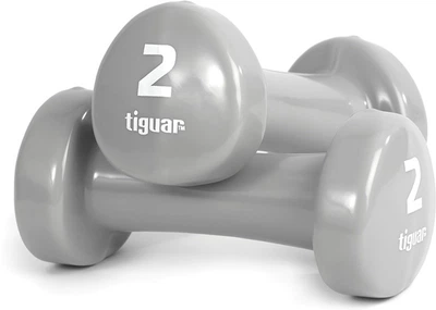 Вінілові гантелі Tiguar 2 кг пара Сірий (TI-HW0020BOX)