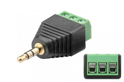 Роз'єм для підключення живлення mini Jack 3.5 Stereo (3 контакти) з клемами під кабель Q100