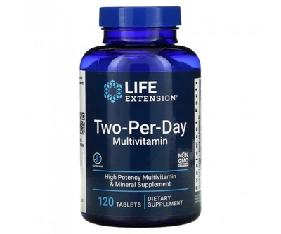 Мультивітаміни, Two-Per-Day Tablets, Life Extension, 120 таб.(63774265)